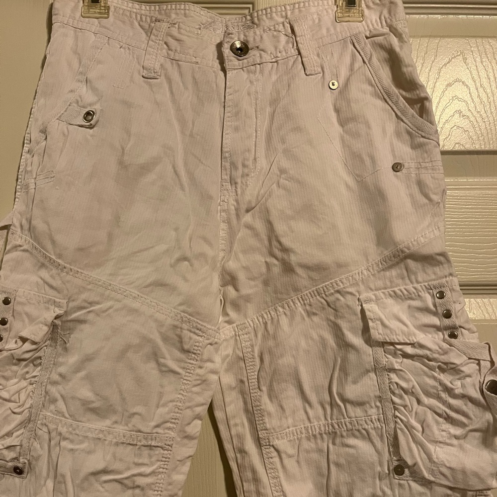 Boys White Cargo Pants